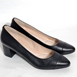 NWOT Cole Haan Go-To Block Heel Pump Black Leather Heels